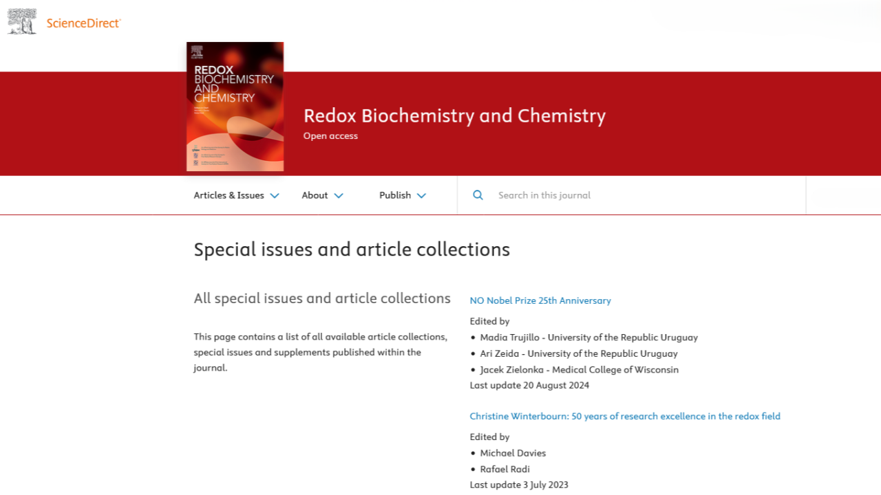 Nros especiales - Redox Biochemistry and Chemistry