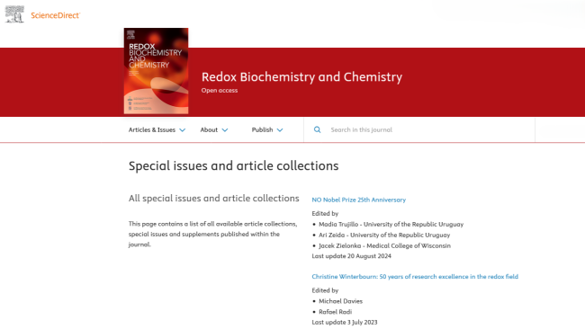 Nros especiales - Redox Biochemistry and Chemistry